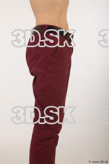 Thigh red trousers brown shoes of Sidney 0007